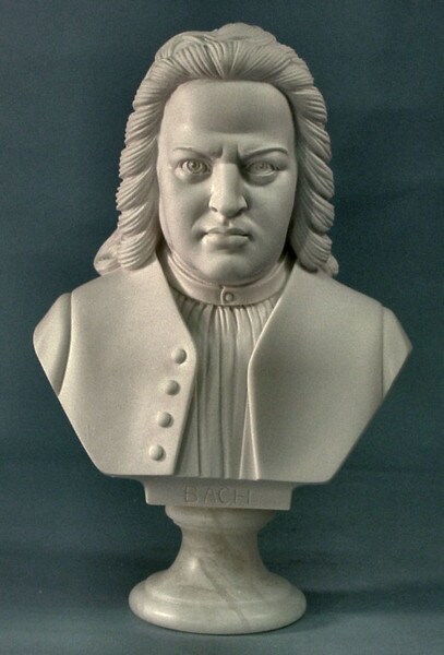 Bach Johann Sebastian Bust Composer Sculpture